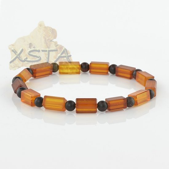 Raw unpolished amber beads bracelet